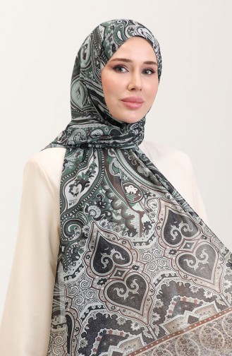 Karaca Etnik Desenli Koton Şal 81086-05 Yeşil