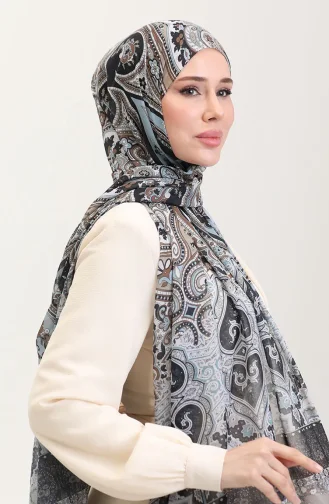 Karaca Ethno-gemusterter Baumwollschal 81086-10 Braun Schwarz 81086-10