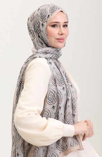 Karaca Etnik Desenli Koton Şal 81087-01 Gold Krem 81087-01