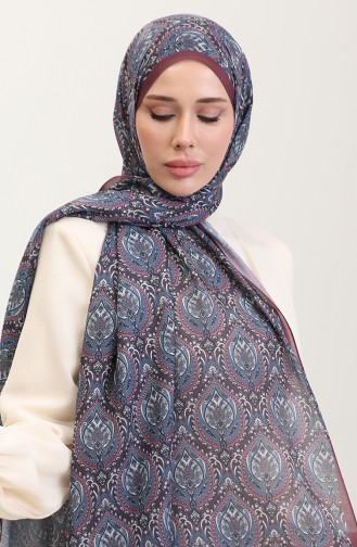 Karaca Etnik Desenli Koton Şal 81087-03 Vişne