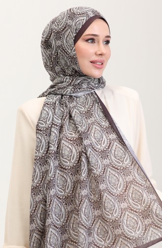 Karaca Etnik Desenli Koton Şal 81087-04 Mürdüm