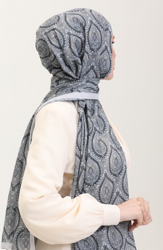 Karaca Etnik Desenli Koton Şal 81087-06 Gri 81087-06
