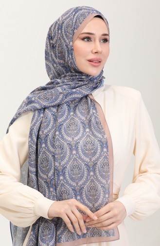 Karaca Etnische Katoenen Sjaal Met Patroon 81087-11 Lila 81087-11