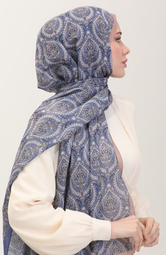 Karaca Etnische Katoenen Sjaal Met Patroon 81087-11 Lila 81087-11