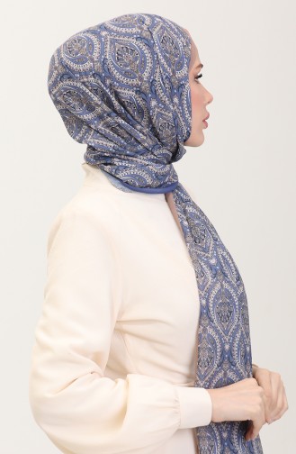 Karaca Etnische Katoenen Sjaal Met Patroon 81087-11 Lila 81087-11