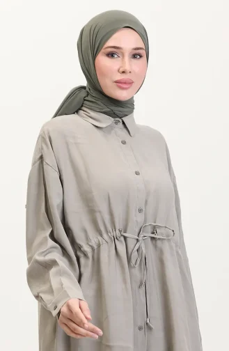 Ensemble Deux Pièces Tunique Et Pantalon En Tissu Modal 4064-03 Vert Citron 4064-03