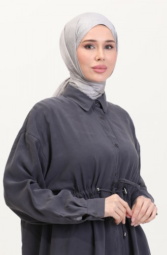 Modal Kumaş Tunik Pantolon İkili Takım 4064-06 Antrasit