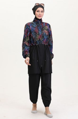 Maillot de Bain Hijab Noir 9005-01