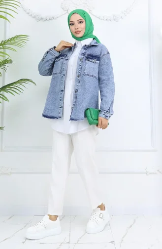 Powersize Denimjack 2763-02 Lichtblauw 2763-02