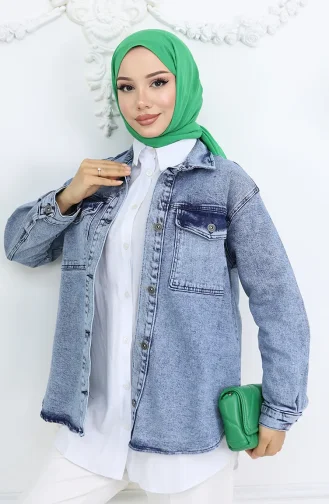 Powersize Denimjack 2763-02 Lichtblauw 2763-02