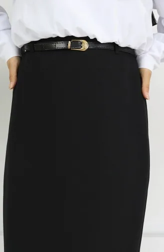 Jupe Ceinturée 2251-01 Noire 2251-01