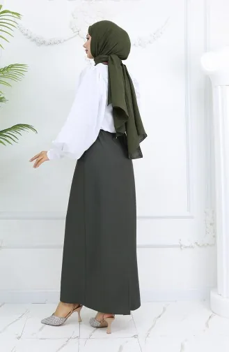 Rock Mit Gürtel 2251-02 Khaki 2251-02