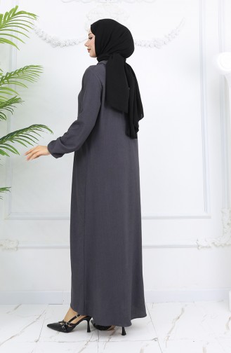 Smoke-Colored Abaya 1029-07