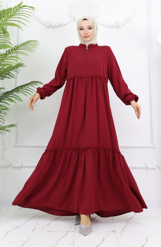 Claret Red Abaya 0024-01