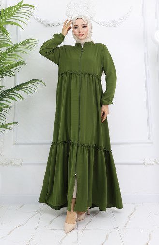 Khaki Abaya 0024-02