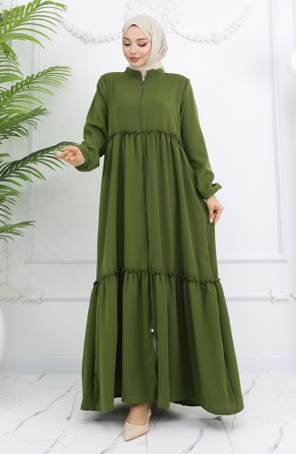 Khaki Abaya 0024-02