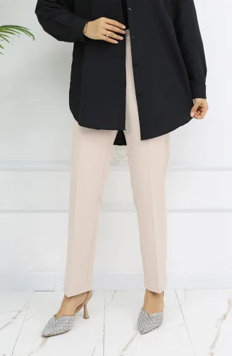 Straight Leg Trousers 1154-02 Beige 1154-02