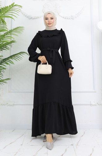 Black Hijab Dress 0023-03