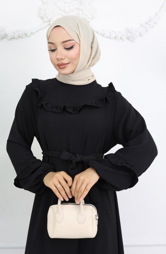 Black Hijab Dress 0023-03