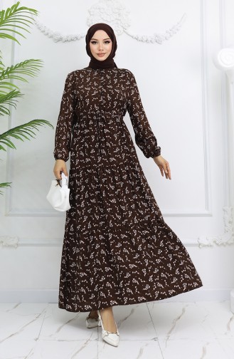 Braun Hijab Kleider 0025-04