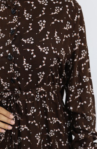Braun Hijab Kleider 0025-04