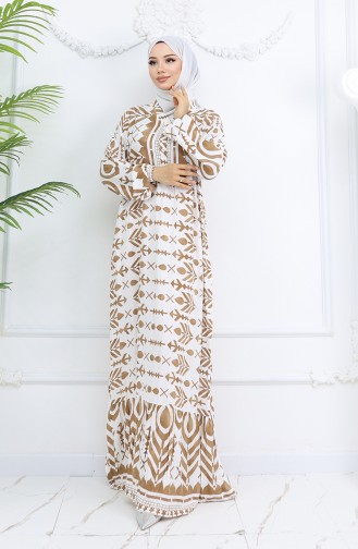 Brown Hijab Dress 0026-02
