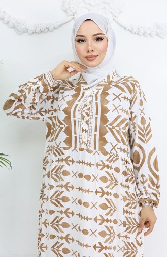 Brown Hijab Dress 0026-02