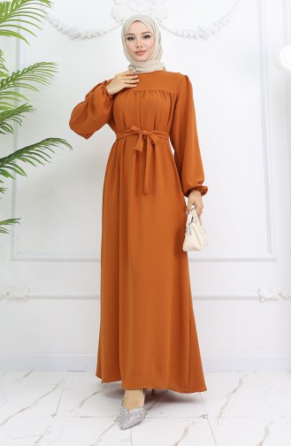 Robe Hijab Couleur brique 0029-04