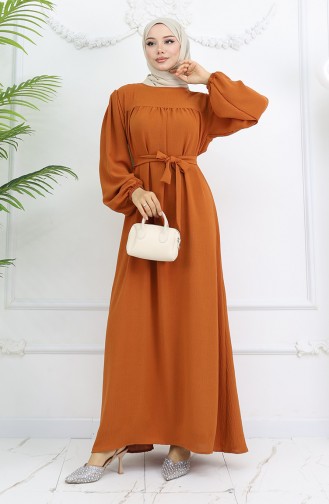 Robe Hijab Couleur brique 0029-04