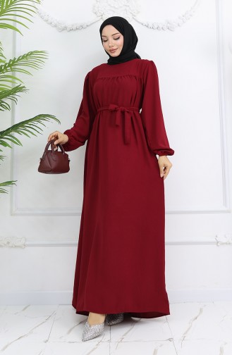 Robe Hijab Bordeaux 0029-08