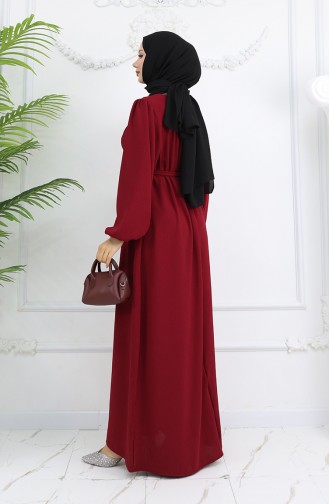Robe Hijab Bordeaux 0029-08
