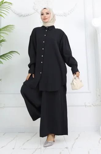 Tunik Pantolon İkili Takım 4065-03 Siyah