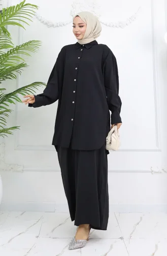 Tunik Pantolon İkili Takım 4065-03 Siyah