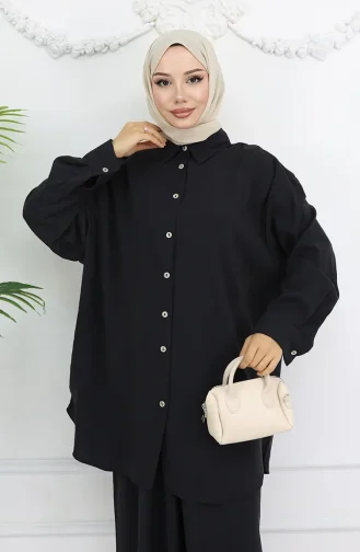 Tunik Pantolon İkili Takım 4065-03 Siyah