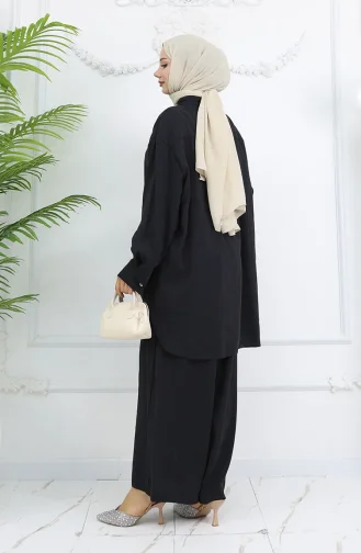 Tunik Pantolon İkili Takım 4065-03 Siyah