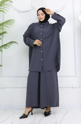 Tunik Pantolon İkili Takım 4065-05 Antrasit