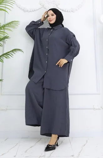 Tunik Pantolon İkili Takım 4065-05 Antrasit
