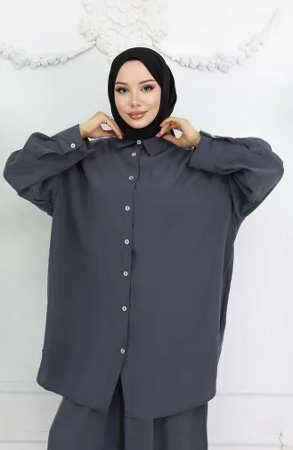 Tunik Pantolon İkili Takım 4065-05 Antrasit