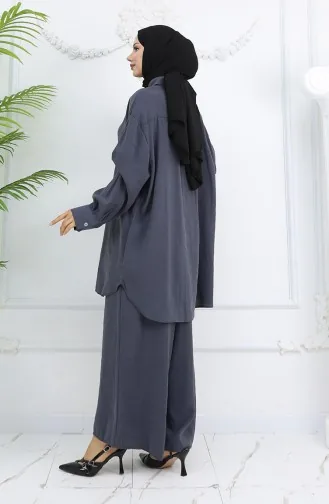 Tunik Pantolon İkili Takım 4065-05 Antrasit
