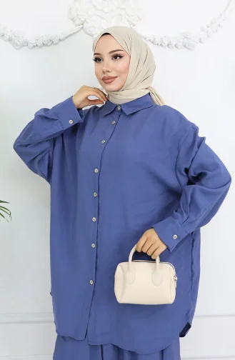 Tunik Pantolon İkili Takım 4065-06 İndigo