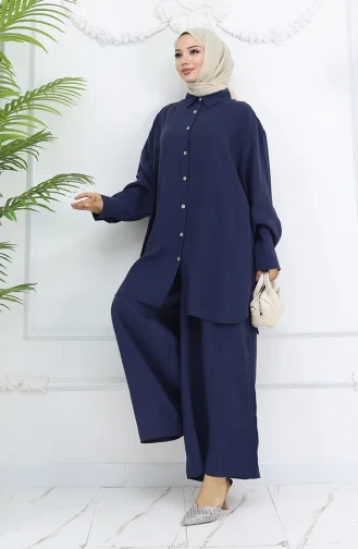 Tunika Hose Zweiteiler 4065-07 Marineblau 4065-07
