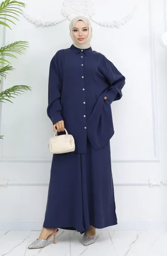 Tunika Hose Zweiteiler 4065-07 Marineblau 4065-07