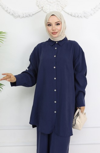 Tunik Pantolon İkili Takım 4065-07 Lacivert