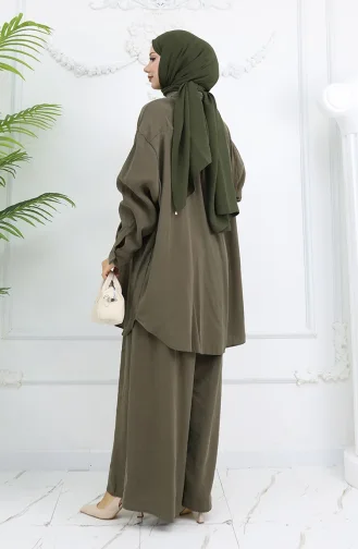 Tunik Pantolon İkili Takım 4065-08 Haki