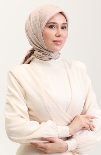 Jakarlı Eşarp 90186-07 Bej