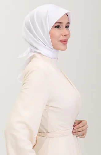 Kristal Eşarp 81079-11 Tam Beyaz