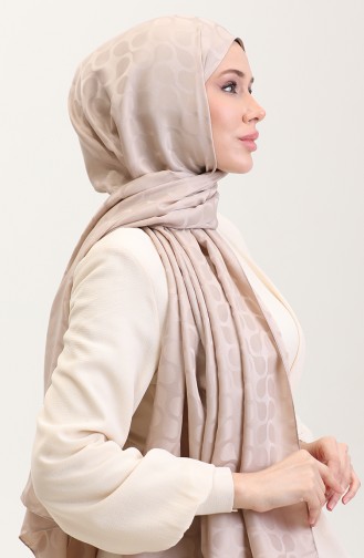 Bloom Desen Jakar Şal 90183-05 Bej