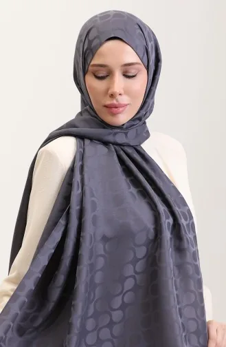 Bloom Pattern Jacquard Shawl 90183-07 Anthracite 90183-07