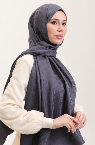 Bloom Desen Jakar Şal 90183-07 Antrasit