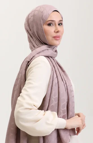 Bloom Desen Jakar Şal 90183-09 Koyu Gül Kurusu